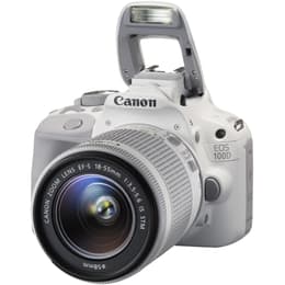 Spiegelreflex - Canon EOS 100D Weiß + Objektiv Canon EF-IS IST STM 18-55 mm IST STM