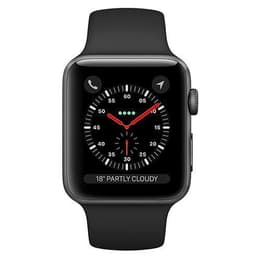 Apple Watch (Series 4) September 2018 40 mm - Aluminium Space Grau - Armband Sportarmband Schwarz