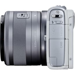 Hybrid - Canon EOS M100 - Weiß + Objektiv 15-45 mm
