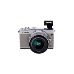 Hybridkamera - Canon EOS M100 - Grau + Objektiv 15-45 mm