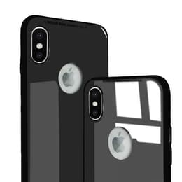 Hülle iPhone X/XS - Glas - Schwarz