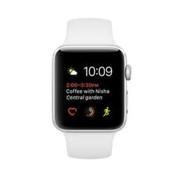 Apple Watch (Series 1) 42 mm - Rostfreier Stahl Silber - Sportarmband Weiß