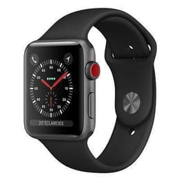 Apple Watch (Series 4) September 2018 40 mm - Aluminium Space Grau - Armband Sportarmband Schwarz