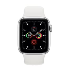 Apple Watch (Series 5) GPS 44 mm - Aluminium Silber - Sportarmband Weiß
