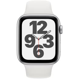 Apple Watch (Series SE) September 2020 44 mm - Aluminium Silber - Armband Sportarmband Weiß