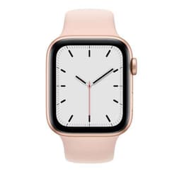 Apple Watch (Series SE) September 2020 44 mm - Aluminium Gold - Armband Sportarmband Sandrosa