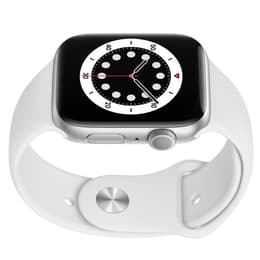 Apple Watch (Series 6) GPS 44 mm - Aluminium Silber - Sportarmband Weiß
