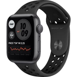 Apple Watch (Series 4) GPS 44 mm - Aluminium Space Grau - Nike Sportarmband Anthrazit/Schwarz
