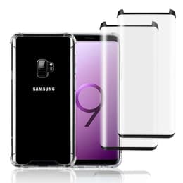 Hülle Galaxy S9 und 2 schutzfolien - Recycelter Kunststoff - Transparent
