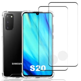 Hülle Galaxy S20/S20 5G und 2 schutzfolien - Recycelter Kunststoff - Transparent