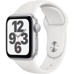 Apple Watch (Series SE) GPS + Cellular 40 mm - Aluminium Silber - Sportarmband Weiß