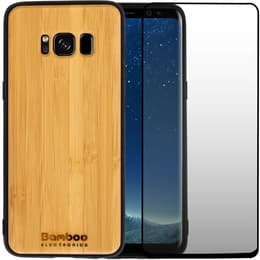 Hülle Galaxy S8 und schutzfolie - Holz - Braun