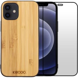 Hülle iPhone 12 Mini und schutzfolie - Holz - Braun