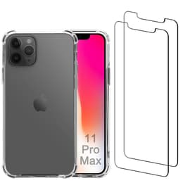 Hülle iPhone 11 Pro Max und 2 schutzfolien - Recycelter Kunststoff - Transparent