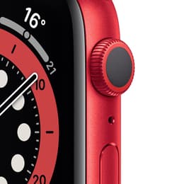 Apple Watch (Series 6) GPS + Cellular 40 mm - Aluminium Rot - Sportarmband Schwarz