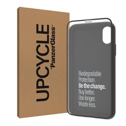 Hülle iPhone X/Xs und schutzfolie - Kunststoff - Schwarz