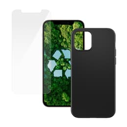 Hülle iPhone 12/12 Pro und schutzfolie - Kunststoff - Schwarz