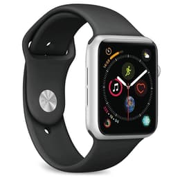 Apple Watch (Series 4) GPS 40 mm - Aluminium Silber - Sportarmband Schwarz
