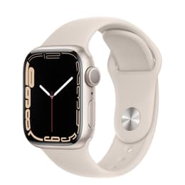 Apple Watch (Series 7) GPS 41 mm - Aluminium Silber - Sportarmband Polarstern