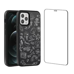 Back Market Hülle iPhone 12 Pro Max und schutzfolie - Recycelter Kunststoff - Schwarz & Weiß