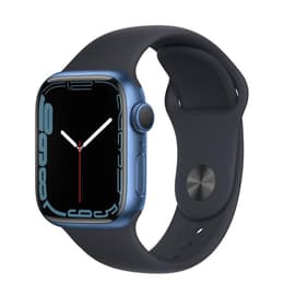 Apple Watch (Series 7) GPS + Cellular 41 mm - Aluminium Blau - Sportarmband Blau