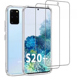 Hülle Galaxy S20 Plus und 2 schutzfolien - Silikon - Transparent