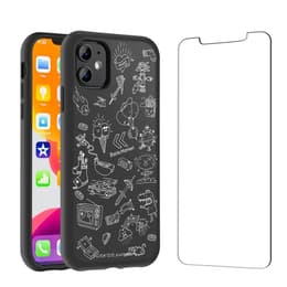 Back Market Hülle iPhone 11 und schutzfolie - Recycelter Kunststoff - Schwarz & Weiß