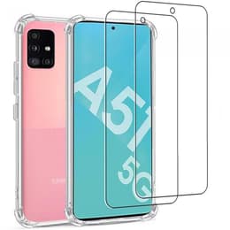 Hülle Galaxy A51 5G und 2 schutzfolien - Silikon - Transparent