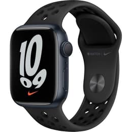Apple Watch (Series 7) GPS 45 mm - Aluminium Mitternacht - Nike Sportarmband Schwarz
