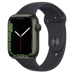 Apple Watch (Series 7) GPS 45 mm - Aluminium Grün - Sportarmband Schwarz