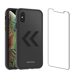 Back Market Hülle iPhone X/XS und schutzfolie - Recycelter Kunststoff - Schwarz