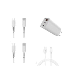 USB Typ C Ladegerät + 3 Kabel - ultraschnelles Triple Port 65W kompatibel mit Android SAMSUNG, XIAOMI…
