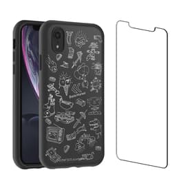 Back Market Hülle iPhone XR und schutzfolie - Recycelter Kunststoff - Schwarz & Weiß