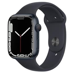 Apple Watch (Series 7) GPS 45 mm - Aluminium Schwarz - Sportarmband Schwarz
