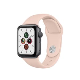 Apple Watch (Series 5) GPS 44 mm - Aluminium Space Grau - Sportarmband Rosa