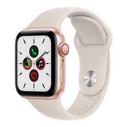 Apple Watch (Series SE) GPS + Cellular 40 mm - Aluminium Gold - Sportarmband Grau