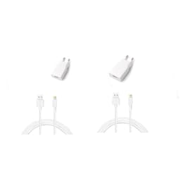 2er-Set Ladegeräte 2.4A + USB-A-Kabel für iPhone/iPAD
