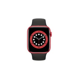Apple Watch (Series 6) GPS + Cellular 40 mm - Aluminium Rot - Sportarmband Schwarz