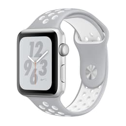 Apple Watch (Series 4) GPS 44 mm - Aluminium Silber - Nike Sportarmband