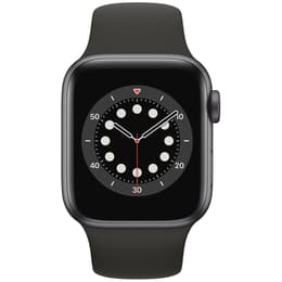 Apple Watch (Series 6) GPS 44 mm - Aluminium Space Grau - Sportarmband Schwarz