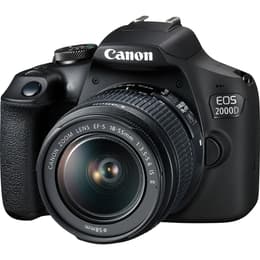 Reflex - Canon EOS 2000D Schwarz + Objektiv EF-S 18-55 mm f/3.5-5.6 IS II