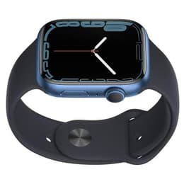 Apple Watch (Series 7) GPS 45 mm - Aluminium Blau - Sportarmband Blau
