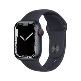 Apple Watch (Series 7) GPS 41 mm - Aluminium Schwarz - Sportarmband Schwarz