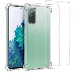 Hülle Galaxy S20 FE und 2 schutzfolien - - Transparent