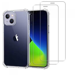 Hülle iPhone 13 Mini und 2 schutzfolien - - Transparent