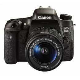 Spiegelreflex - Canon EOS 760D - Schwarz + Objektiv 18-55mm EFS