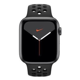 Apple Watch Series 5 (2019) GPS 44 mm - Aluminium Space Grau - Nike Sportarmband Schwarz