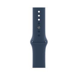 Apple Watch (Series 7) 2021 GPS + Cellular 45 mm - Rostfreier Stahl Schwarz - Sportarmband Blau