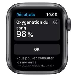 Apple Watch (Series 6) 2020 GPS + Cellular 44 mm - Aluminium Space Grau - Schwarz