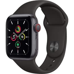 Apple Watch (Series SE) 2020 GPS + Cellular 40 mm - Aluminium Blau - Sportarmband Schwarz